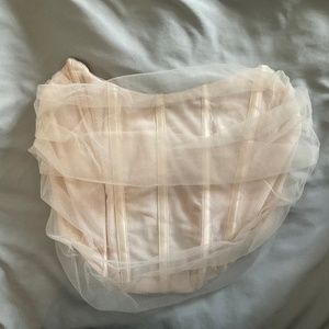 Nude Bustier with tull